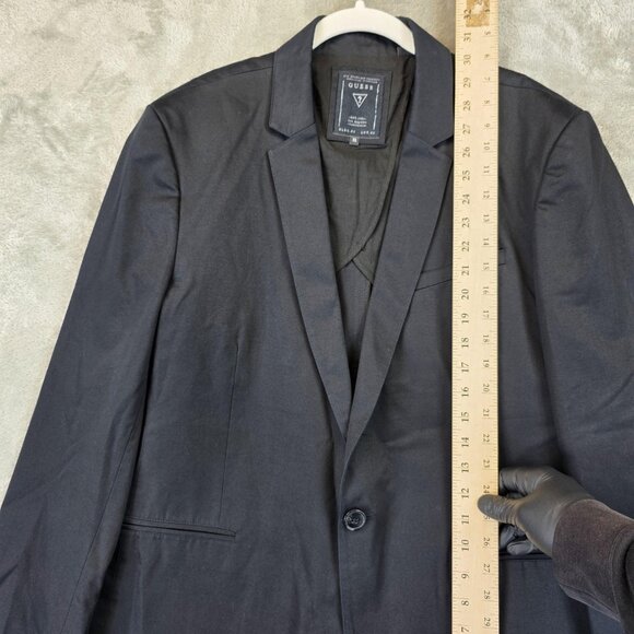 Guess Blazer Jacket Mens XL Black Single Breasted Sport Coat Notch Lapel Dressy - Picture 3 of 12